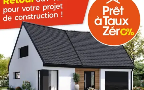 Retour du PTZ pour votre projet de construction ! Une maison moderne avec garage, prête à être habitée grâce au prêt à taux zéro.