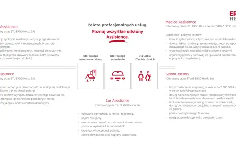 Ergo Hestia Assistance: pomoc w domu, samochodzie, dla Ciebie i bliskich, medyczna i globalna.