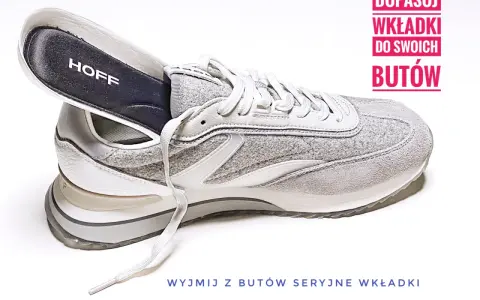 Szare buty sportowe z wyjętą wkładką HOFF. Idealne, gdy szukasz odpowiedzi na pytanie: jakie buty na ostrogi piętowe?