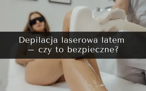 Kobieta w okularach ochronnych podczas depilacji laserowej. Czy po depilacji laserowej można się opalać?
