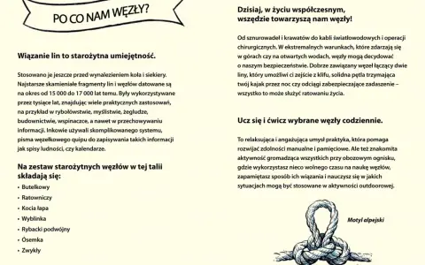 Wiązanie liny to starożytna umiejętność. Na zdjęciu widać węzeł "Motyl alpejski", jeden z wielu praktycznych węzłów.