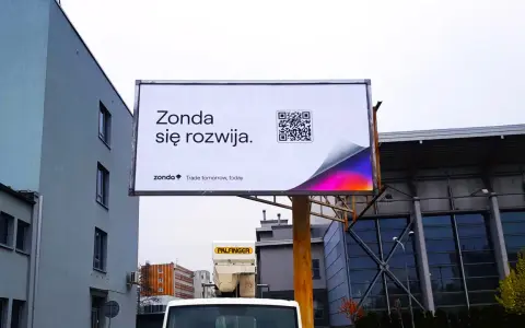 Zonda się rozwija. Zastanawiasz się, teaser co to? Zeskanuj kod QR, by dowiedzieć się więcej o przyszłości handlu.
