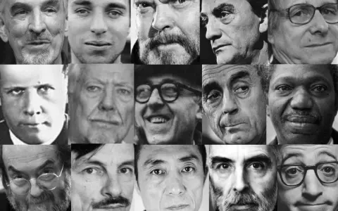 Volti di registi iconici, un omaggio al cinema d'autore italiano e internazionale.