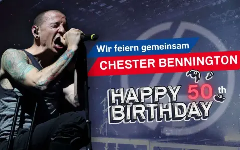 Chester Bennington singt mit voller Leidenschaft. Wir feiern seinen 50. Geburtstag!