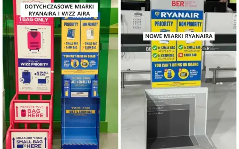 Porównanie miarki bagażu rejestrowanego Ryanair i Wizz Air. Sprawdź, jak mierzyć bagaż, by uniknąć dopłat.