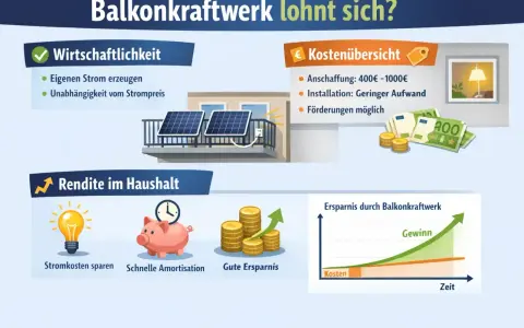 Balkonkraftwerk: Was ist das? Vorteile wie eigener Strom, Unabhängigkeit, Kostenübersicht & Rendite im Haushalt.