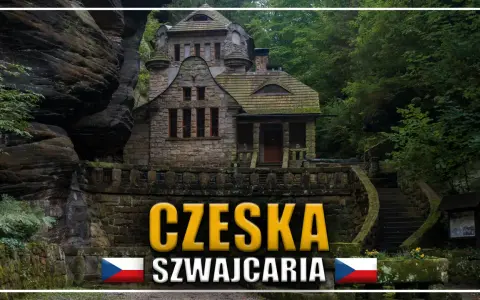 Kamienny zamek w otoczeniu skał i lasu, przypominający baśniową scenerię. To malownicza czeska saksonia, gdzie natura splata się z architekturą.