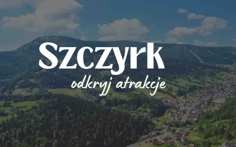 Widok na górskie miasteczko Szczyrk z lasami i polami. Odkryj szczyrk atrakcje i piękno Beskidów.