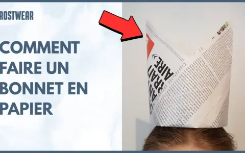 Un bonnet en papier fait maison, parfait pour un patron bonnet couture gratuit.