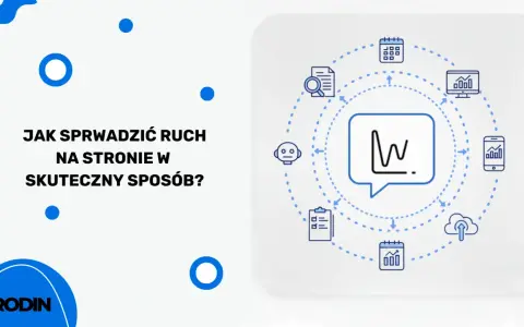 Jak sprawdzić ruch na stronie konkurencji? Grafika pokazuje analizę danych, wykresy, kalendarz, chmurę i telefon.