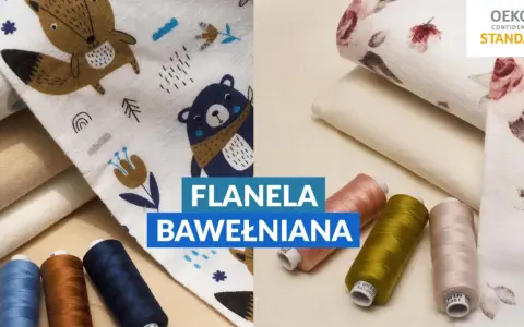 Flanela bawełniana z uroczymi zwierzątkami i kwiatami, idealna do szycia. Sprawdź, co to jest flanela!