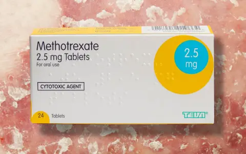 Opakowanie tabletek Methotrexate 2.5 mg, które mogą pomóc w leczeniu chorób skóry.