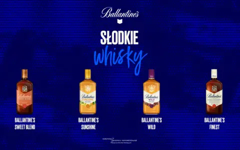 Ballantine's oferuje słodkie whisky: Sweet Blend, Sunshine, Wild i Finest. Odkryj różnorodność smaków!