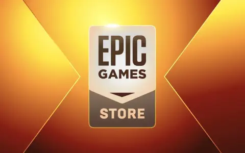 Logo Epic Games Store na tle gradientu pomarańczowo-żółtego. Czekają na Ciebie epic games darmowe gry!