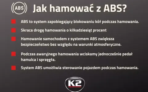 Jak hamować z ABS? System ABS w samochodzie zapobiega blokowaniu kół, skraca drogę hamowania i zwiększa bezpieczeństwo.