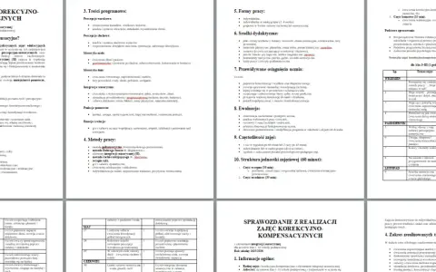 Tematy do dziennika zajęć korekcyjno-kompensacyjnych, które naprawdę działają