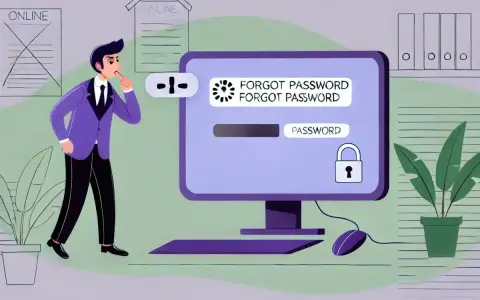 Un homme réfléchit devant un écran affichant "FORGOT PASSWORD". Un **edocperso avis** sur la sécurité des mots de passe.