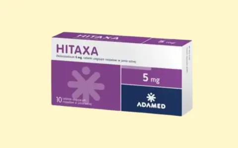 Hitaxa 5 mg to lek na alergię, który pomaga złagodzić objawy takie jak katar czy swędzenie.