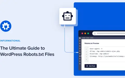 Anleitung zum robots.txt erstellen: Ein Roboter-Icon und ein Code-Editor zeigen, wie man Regeln für Suchmaschinen festlegt.