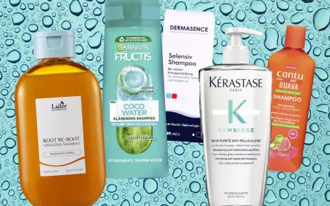 Produkte für medizinische Haarpflege: L'Oréal, Garnier, Dermasence, Kérastase und Cantu Shampoos gegen Schuppen und für die Kopfhautpflege.
