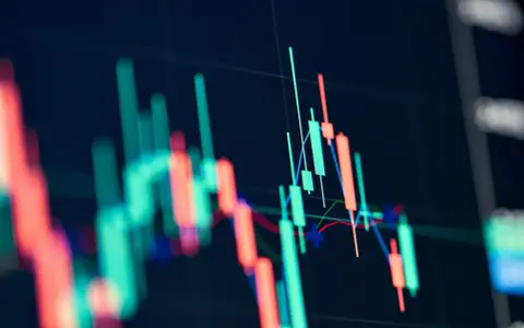 Gráfico de velas con barras rojas y verdes que muestran la volatilidad del valor liquidativo.
