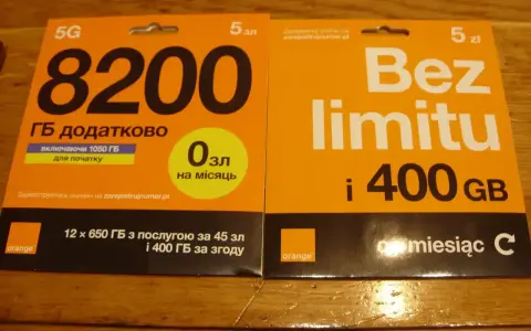 Oferty Orange: 8200 GB dodatkowo za 0 zł na miesiąc lub nielimitowany internet z 400 GB. Sprawdź, w jakiej sieci numer!