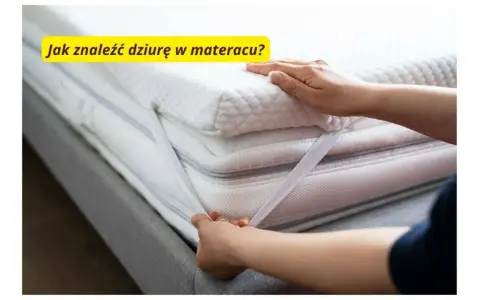 Ręce poprawiające ochraniacz na materac, by sprawdzić, jak znaleźć dziurę w materacu.