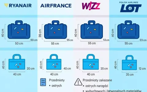 Wymiary bagażu rejestrowanego 10 kg w Ryanair i innych liniach. Sprawdź, czy Twoja walizka zmieści się w luku bagażowym.