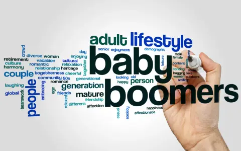 Słowa kluczowe związane z pokoleniem baby boomers: dorosły, styl życia, pokolenie, szczęście, relaks, rodzina, przyjaźń, miłość, wspólnota.