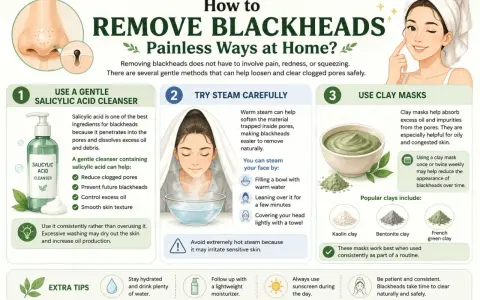 Learn how to remove deep blackheads with gentle methods: salicylic acid cleanser, steam, and clay masks. Be patient for clear skin.