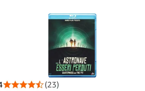 Copertina Blu-ray "L'astronave degli esseri perduti", con due figure che corrono verso una luce verde.