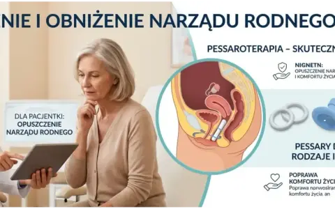 Lekarka omawia z pacjentką pessar kostkowy, który pomaga w leczeniu obniżenia narządów rodnych i poprawia komfort życia.