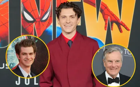Tom Holland, Andrew Garfield i Willem Dafoe, gwiazdy filmów o Spider-Manie, na premierze.