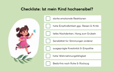 Checkliste für hochsensible Kinder: Starke Reaktionen, tiefe Gedanken, Empathie. Auch wenn hochsensible Kinder anstrengend sein können, sind sie oft kreativ und einfühlsam.