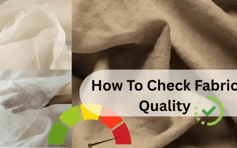 Learn how to check fabric quality with this guide, featuring close-ups of fine textiles and a visual gauge.