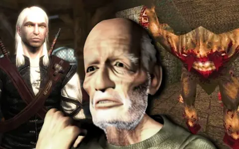 Wspomnienia z gry dzieciństwa: Geralt z Rivii, stary mężczyzna i krwiożerczy potwór.