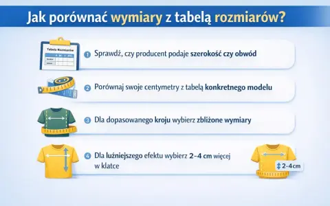 Jak dobrać idealny rozmiar? Sprawdź tabelę rozmiarów, porównaj swoje wymiary i wybierz odpowiedni krój.