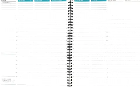 Un agenda hebdomadaire vierge, idéal pour organiser vos journées. La meilleure application agenda pour planifier vos priorités.