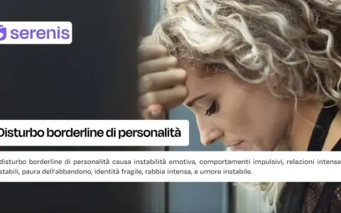 Donna con la testa appoggiata, simbolo di un test sul disturbo borderline di personalità. Descrive instabilità emotiva e paura dell'abbandono.