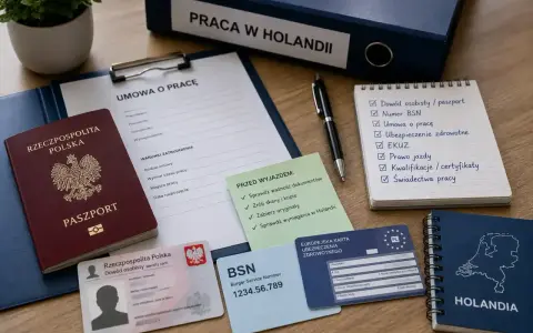 Dokumenty do pracy w Holandii: paszport, dowód, umowa, BSN, EKUZ. Lista kontrolna przed wyjazdem.