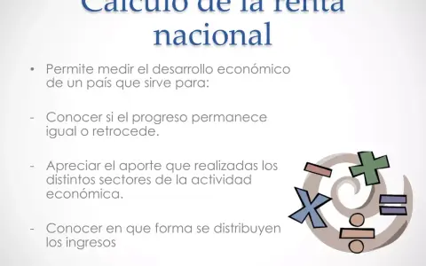 Cálculo de la renta nacional: mide el desarrollo económico, el progreso y la distribución de ingresos.