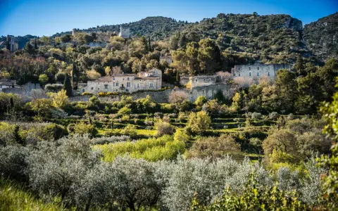 Village perché dans le Lubéron, avec ses maisons de pierre et ses oliveraies. Idéal pour savoir que visiter dans le Lubéron.