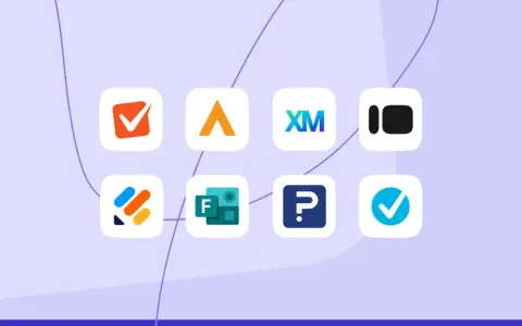 Icônes de plusieurs outils de création de formulaires, des alternatives à Google Forms.