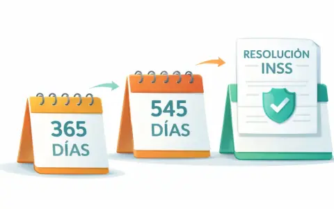 Calendarios muestran 365 y 545 días, seguidos por una resolución del INSS. Llevo un año de baja, ¿quién me paga ahora?
