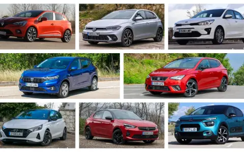 Comparativa de coches segmento D: Renault Clio, VW Polo, Kia Rio, Dacia Sandero, Seat Ibiza, Hyundai i20, Opel Corsa y Citroën C3.