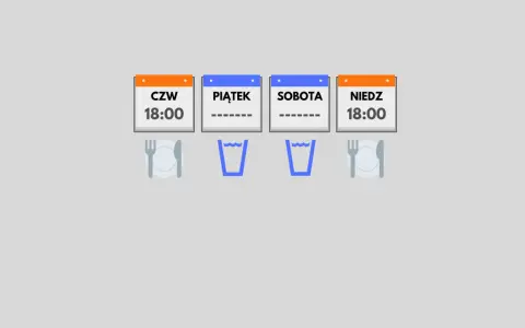 Kalendarz pokazuje czwartek, piątek, sobotę i niedzielę z godziną 18:00. To może być wskazówka, po ilu godzinach rozpoczyna się autofagia.