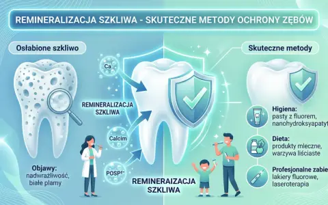 Uszkodzone szkliwo objawy: nadwrażliwość, białe plamy. Remineralizacja szkliwa przywraca siłę zębom.
