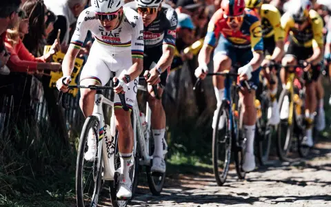 Radprofis kämpfen auf Kopfsteinpflaster um die Vorherrschaft. Ein Moment, der die Geschichte der Monumente des Radsports schreibt.