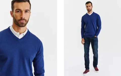 V-neck: Co pod sweter z dekoltem w serek? Sekrety stylizacji.