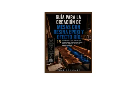 Guía para crear mesas con resina epoxi efecto río. Aprende trabajos con resina epoxi, construcción de moldes y acabado profesional.